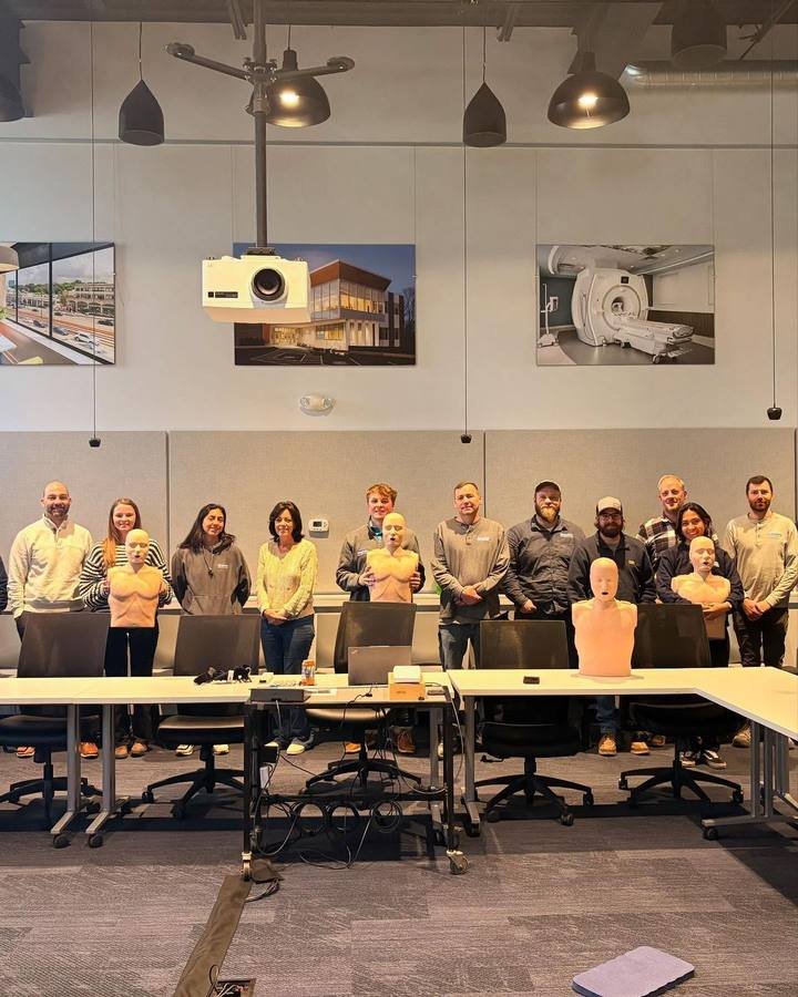 Mansfield CPR onsite corporate group training session